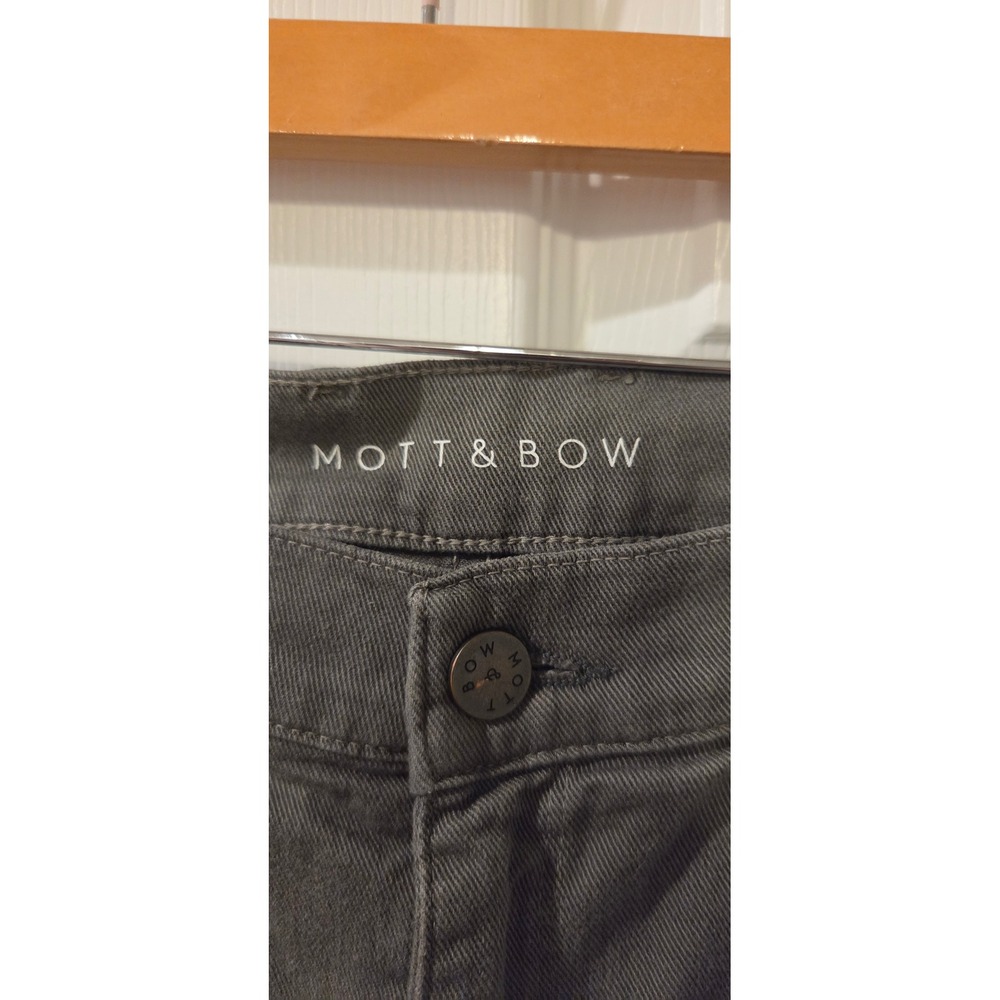 Mott & Bow Mercer Slim Jeans Mens 36x32 Moss Olive Green Stretch Denim Pants - Picture 3 of 8